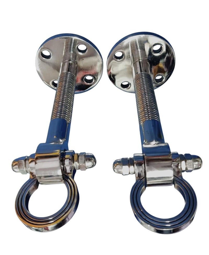 Kkriya Home Decor 10 inch Kkriya home decor HIGrade Heavy Duty Pure Stainless Steel Super Quality Life TIME WARRENTY Ceiling KADA Swing Weight Capacity of 2000KG Pack of 2PCS Strong and Sturdy - Image 4