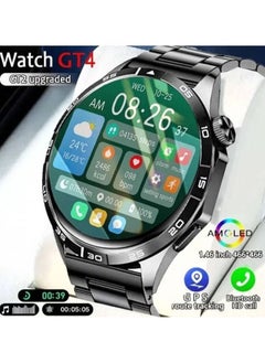 Hommtel Watch GT4 New Model – 1.65 Inch HD AMOLED Screen, IP68 Waterproof, Stylish Design with 3 Straps – Smartwatch with Fitness Tracking, Heart Rate & Sleep Monitor for Men & Women  - Image 3