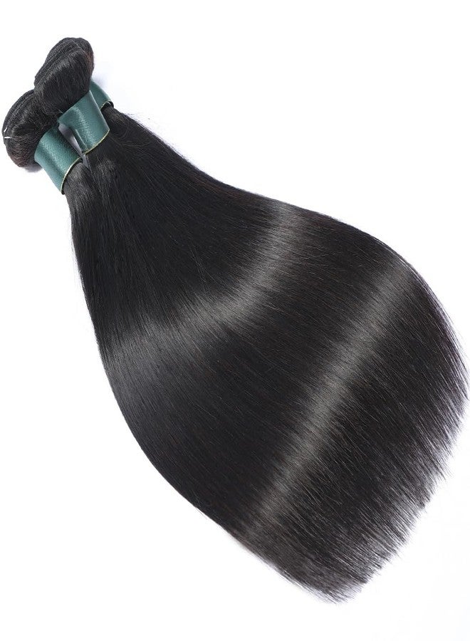 Great Grace Brazilian Straight Bundles Human Hair 12 14 16 Inch 12A 100% Unprocessed Virgin Human Hair Weave 3 Bundles Deals Natural Black Color (Natural Balck 3 Bundles, 12 14 16) - Image 2