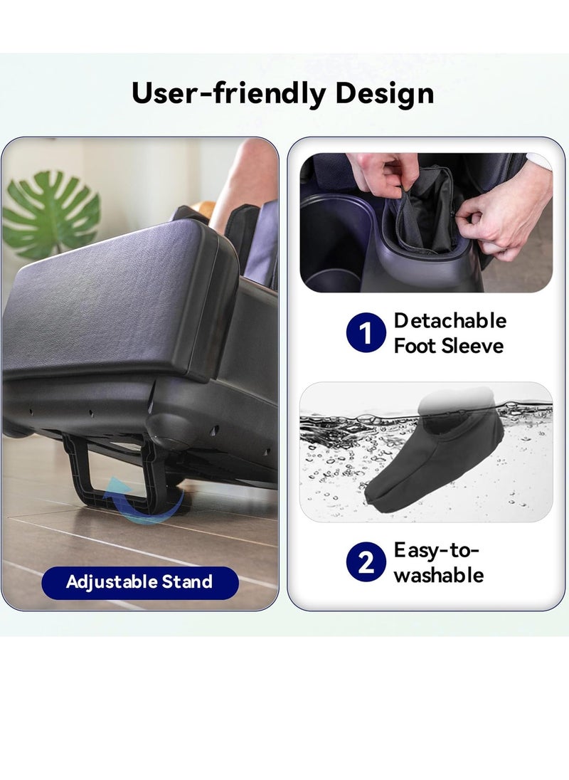 Sky Land - 2-in-1 Shiatsu Foot and Calf Massager with Heat, Compression & Vibration – Pain Relief for Feet, Legs & Ankles – Electric Massage Machine & Heated Footrest Ottoman – EM-2196 - Image 1