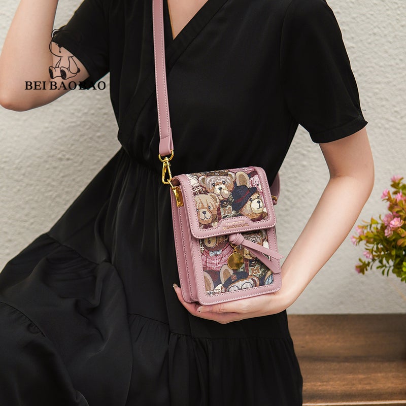 North Bag Mobile Phone Bag Women'S Fashion Women'S Bag Canvas Bag Casual Shoulder Crossbody Bag - Image 4