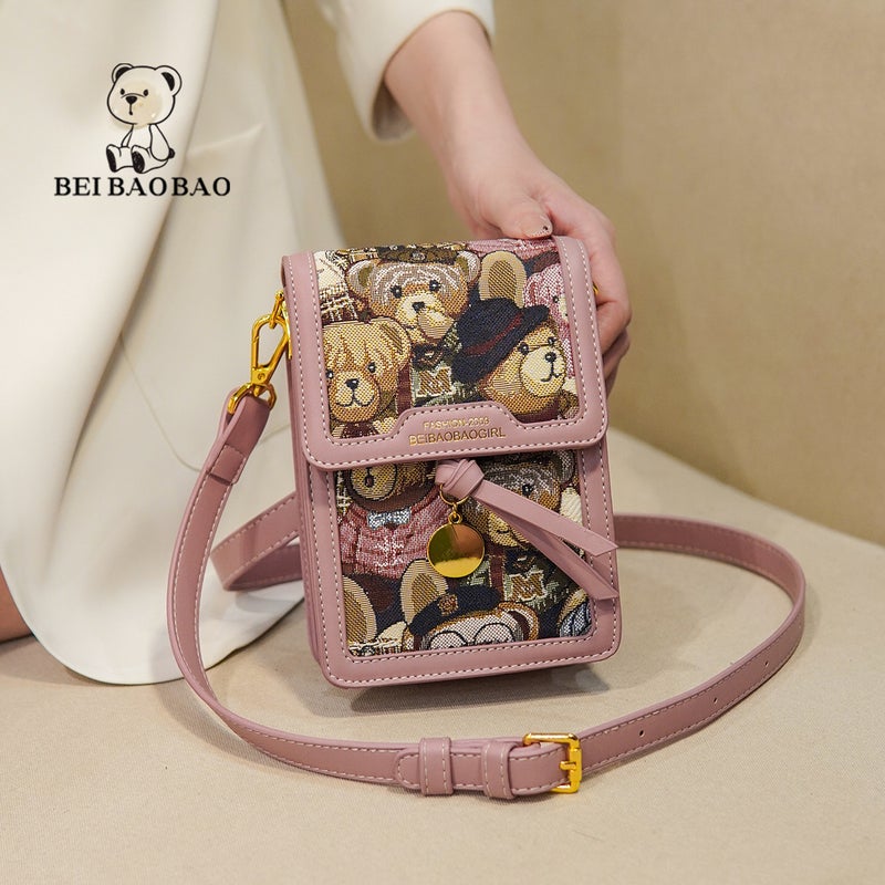 North Bag Mobile Phone Bag Women'S Fashion Women'S Bag Canvas Bag Casual Shoulder Crossbody Bag - Image 1