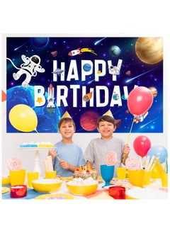 FRUITFUL PARTY Space Backdrop, Outer Space Birthday Party Background Space Themed Party Decorations(Size: 180cm×110cm/71"× 43")  - Image 5