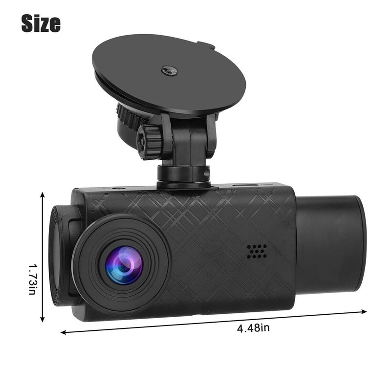 3 Cameras Dash Cam 2in Clear Car Rearview Mirror Car Video Recording Camcorder Multi-Language Car Camera Recorder Auto Safety Driving Recorder - Image 4