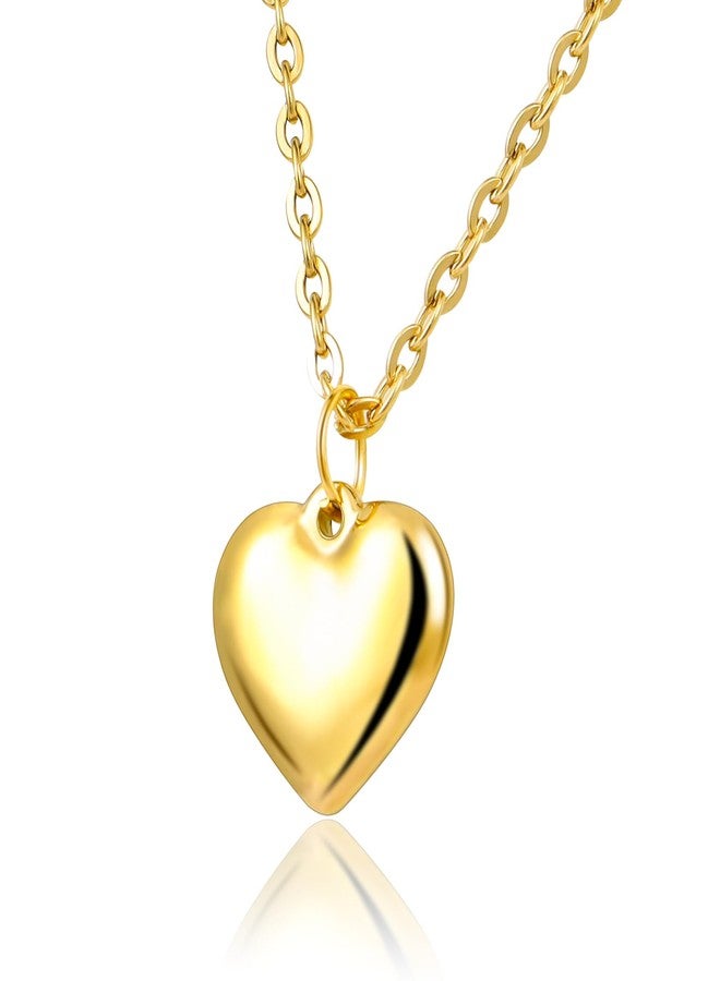 MILAKOO Gold Necklce for Women Dainty Heart Locket Love Charms Chains Necklace Stainless Steel - Image 1