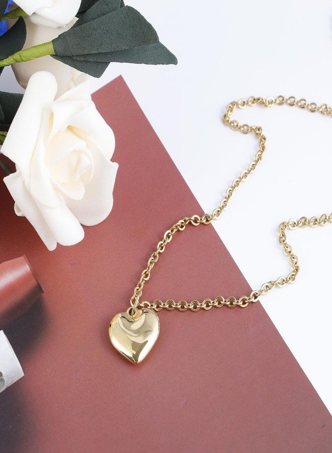 MILAKOO Gold Necklce for Women Dainty Heart Locket Love Charms Chains Necklace Stainless Steel - Image 2