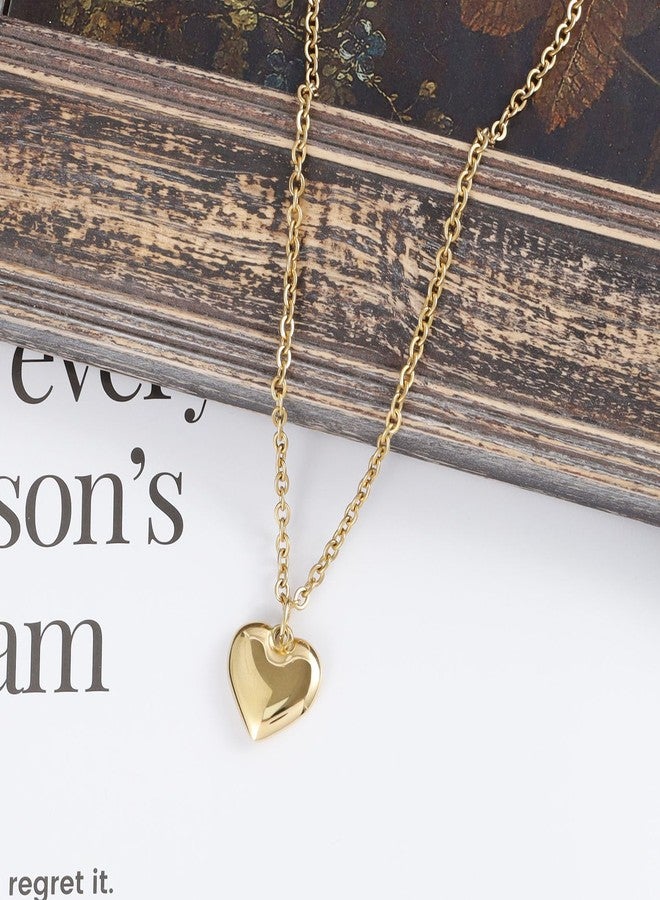 MILAKOO Gold Necklce for Women Dainty Heart Locket Love Charms Chains Necklace Stainless Steel - Image 4