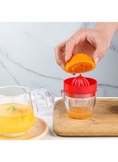 Betty Crocker High-Quality Plastic Easy to Clean Lemon Squeezer Clear and Red 7.5 cm BC4044  - Image 3