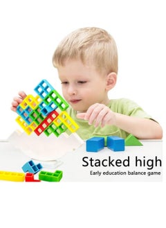 XICEN 32pcs Stacking Blocks Tetris Balance Game Board Games for Kids & Adults Tetra Tower Balancing Stacking Toys Building Blocks Perfect for Family Games Parties Travel  - Image 2