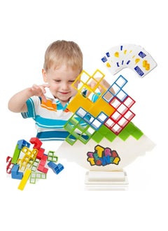 XICEN 32pcs Stacking Blocks Tetris Balance Game Board Games for Kids & Adults Tetra Tower Balancing Stacking Toys Building Blocks Perfect for Family Games Parties Travel  - Image 1