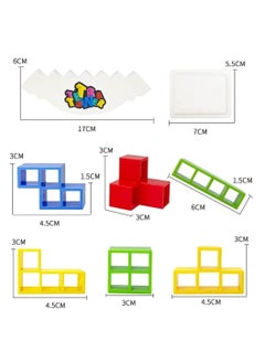 XICEN 32pcs Stacking Blocks Tetris Balance Game Board Games for Kids & Adults Tetra Tower Balancing Stacking Toys Building Blocks Perfect for Family Games Parties Travel  - Image 3