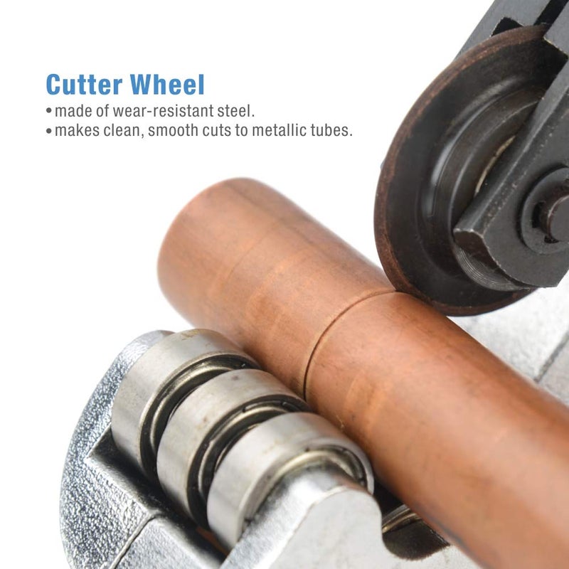IWISS iCrimp Copper Tubing Cutter, 3/16-inch to 1-1/4-inch Tube Cutter, for Stainless Steel, CSST Tubing Cutter with 2 Pack Replacement Blades - Image 3