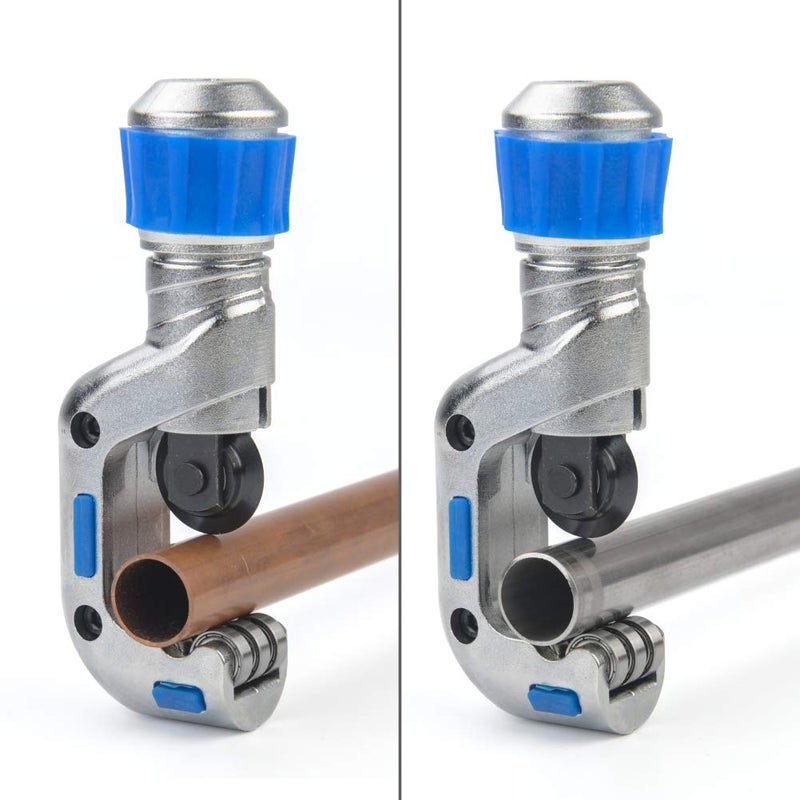 IWISS iCrimp Copper Tubing Cutter, 3/16-inch to 1-1/4-inch Tube Cutter, for Stainless Steel, CSST Tubing Cutter with 2 Pack Replacement Blades - Image 5