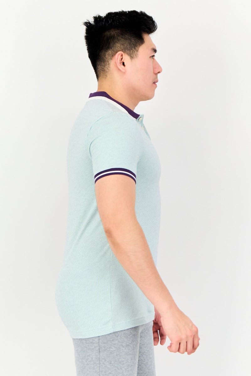 PUMA Men Sportswear Fit Brand Logo Short Sleeves Outdoor Polo Shirt, Turquoise - Image 3