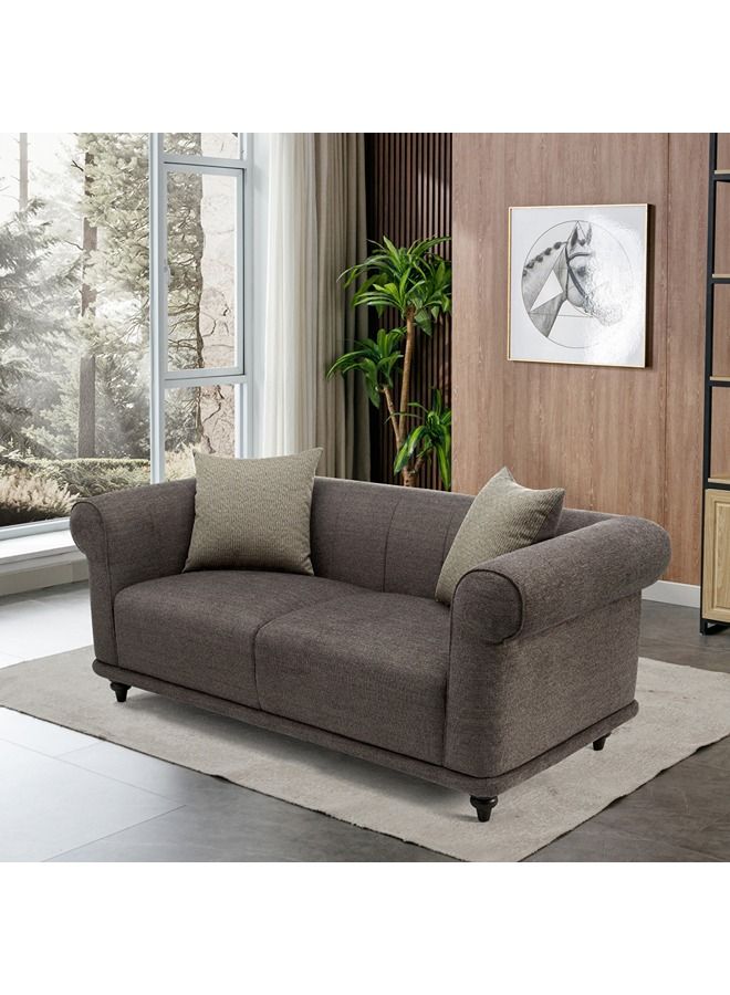 Home Box Oshawa 3-Seater Fabric Sofa With 2 Cushions 86x75x224 cm - Image 1