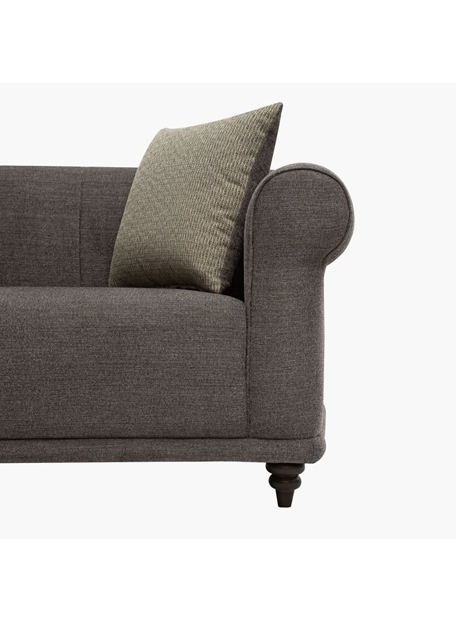 Home Box Oshawa 3-Seater Fabric Sofa With 2 Cushions 86x75x224 cm - Image 4