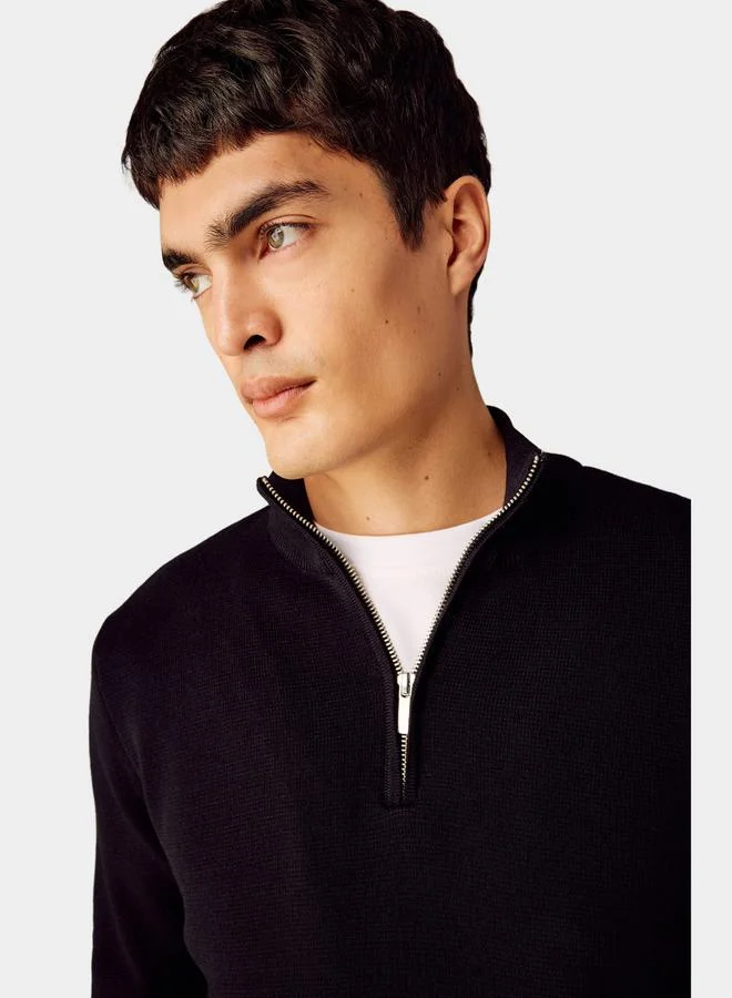 DeFacto DeFacto Regular Fit Hight Neck with Zipper Knit Sweater