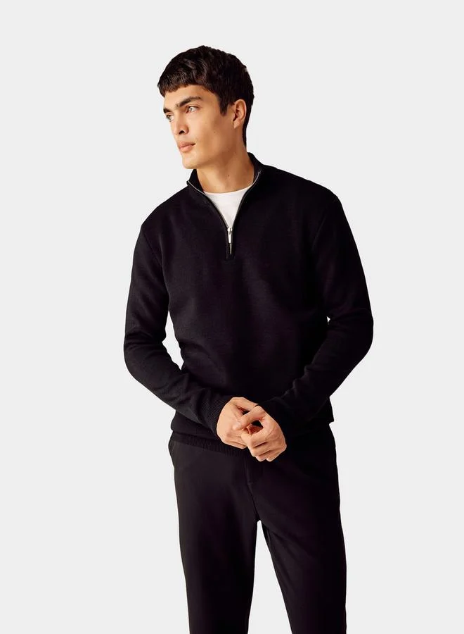 DeFacto DeFacto Regular Fit Hight Neck with Zipper Knit Sweater