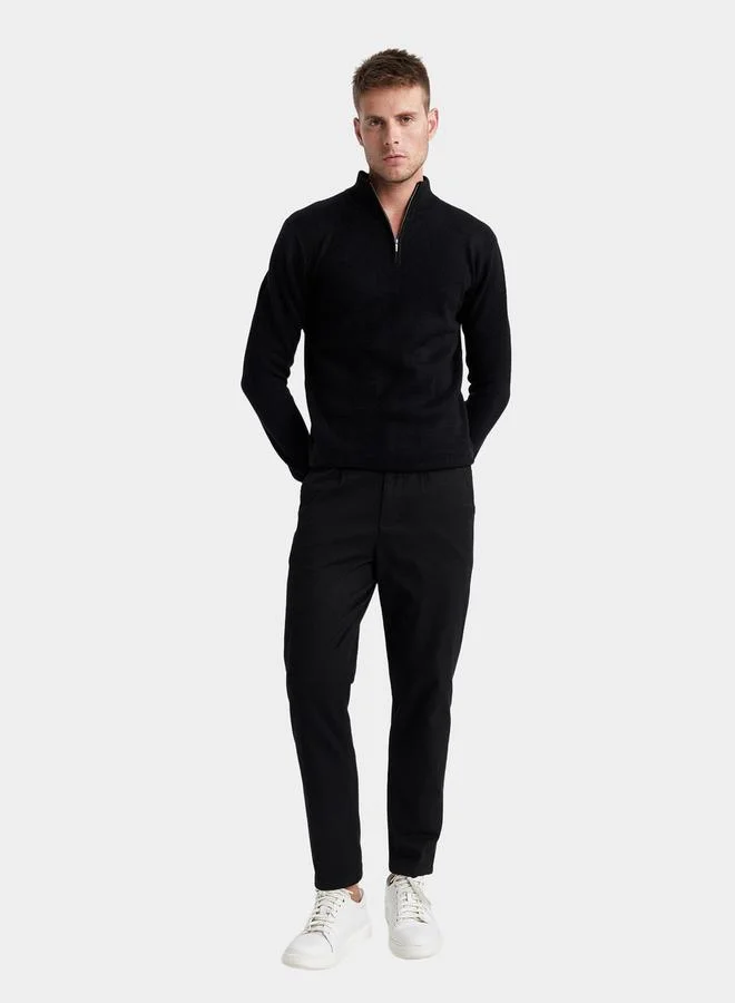 DeFacto DeFacto Regular Fit Hight Neck with Zipper Knit Sweater