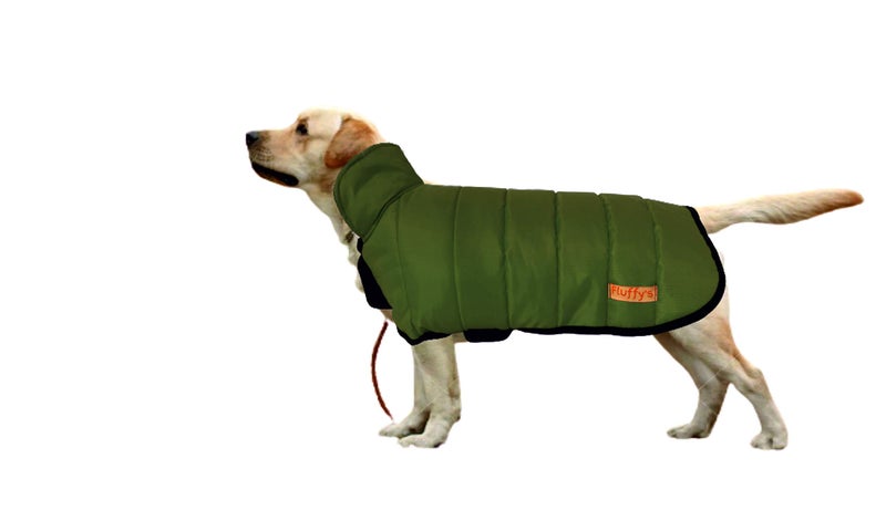 Fluffy's Luxurious Reflective Dog Cold Weather Coat Style Plaid Reversible Waterproof Windproof Pet Winter Warm Vest, Cozy Cotton Lined Stand-up Collar Outdoor Jacket - Image 2