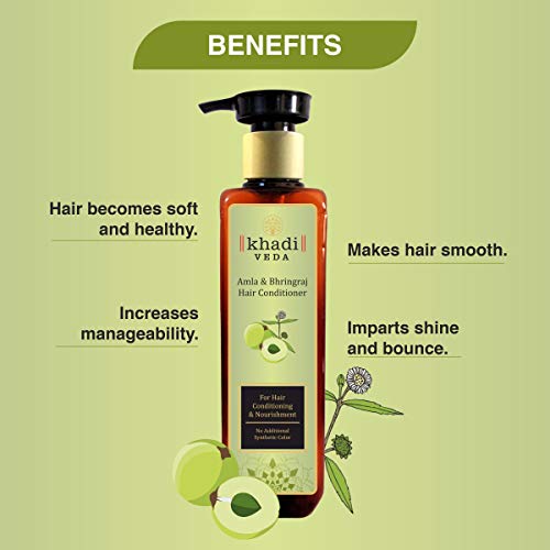 Khadi Veda Amla Bhringraj Shampoo & Conditioner Combo - 200 ml. - Image 4