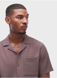 TOPMAN Short Sleeve Plisse Shirt  - Image 3