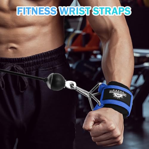 Lights Mountain 1 Pair Adjustable Wrist Cuffs Neoprene Padded Straps for Cable Machines Strength Training Equipment - Image 5