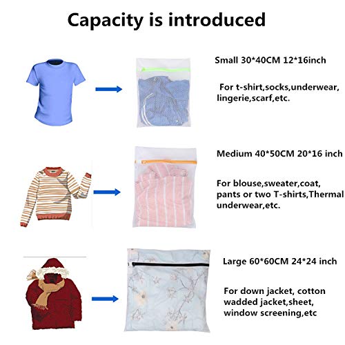 BAGAIL Laundry Bags Mesh Wash Bag for Intimates Lingerie and Delicates,7Pcs(1XL,2L,2M,2 Bra Bags) - Image 5