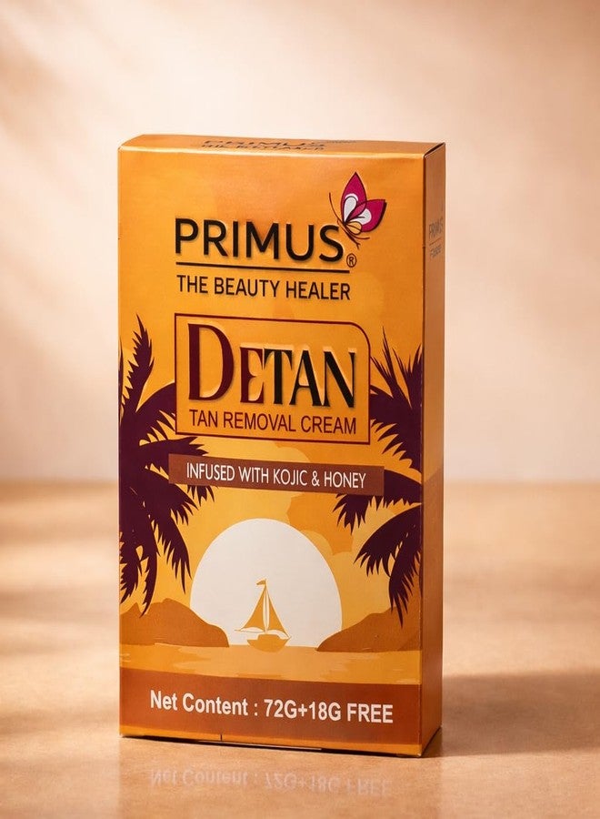 Primus De-tan Tan Removal Cream Pack of 6| Tan Removal De-Tan Cream - Pigmentation Care for All Skin Types - Radiant Complexion | UV Damage Recovery Formula - Brightens & Evens Skin Tone - Image 1