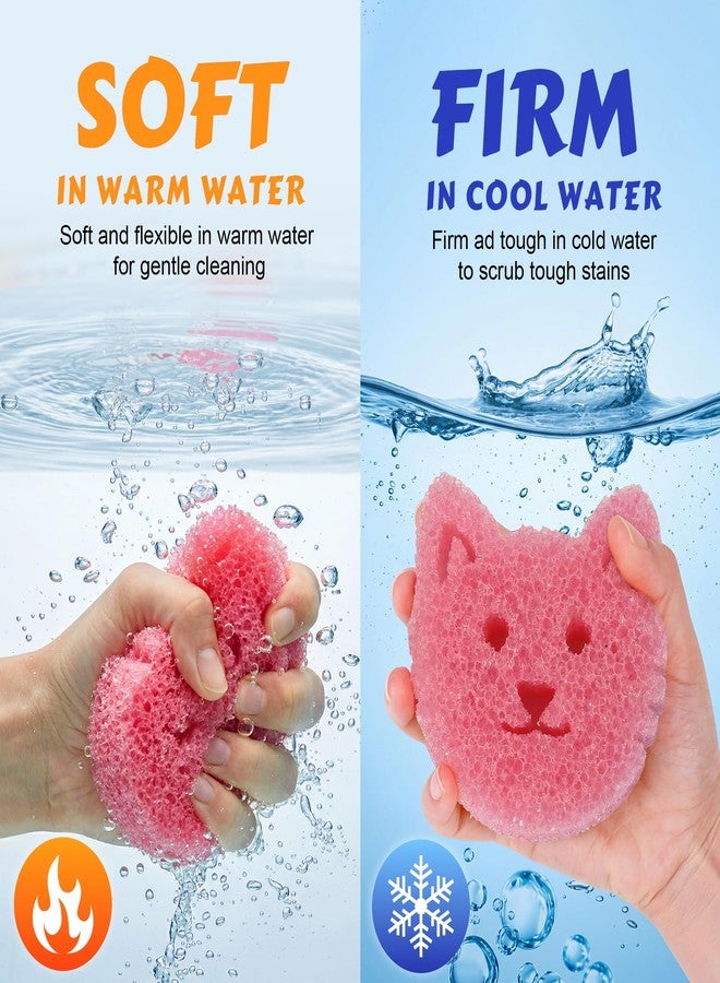 ACOCO 12 Pack Non Scratch Scrub Sponges for Kitchen, Temperature Control Dish Sponges for Non-Stick Pans, 3 Cute Animal Shapes Odor Resistant Fast Drying Sponges, 4 of Each Shape - Image 4
