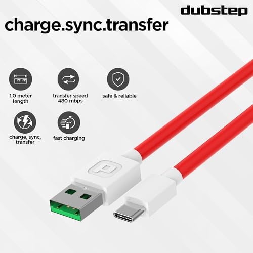 Dubstep Blaze Ultra 50W USB Type C Cable 3.5 A 1 m Supports All Fast Charging Technologies (Compatible with Mobile, Tablet, Laptop, Speakers, Red, One Cable) - Image 4