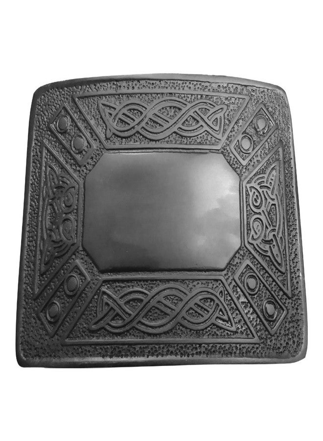 Scottish Kilt Belt Buckle Celtic knot Design Black finish