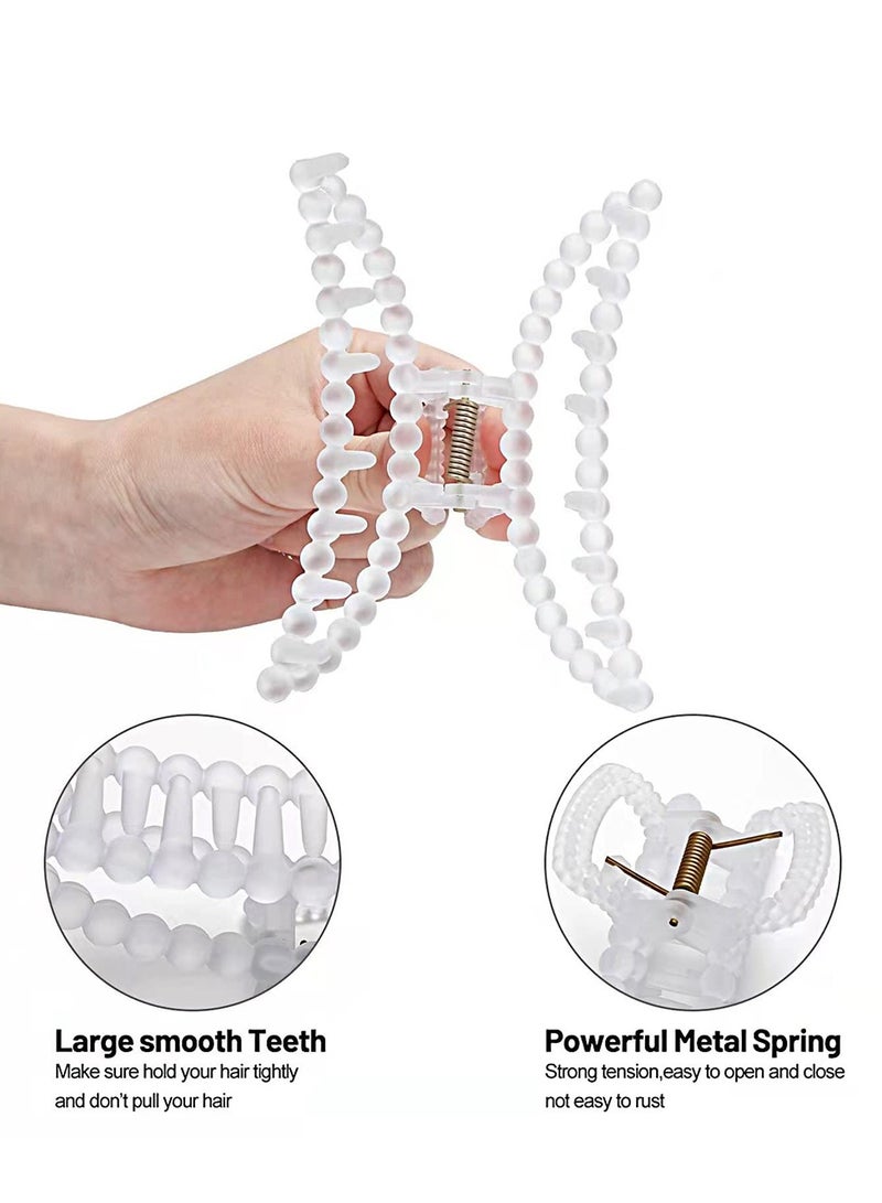 Excefore Hair Claw Clips, Large Hair Clips Women Girls, Nonslip Matte Clear Hair Clips, Strong Hold Jaw Hair Clamps, Hairpins Fashion Hair Accessories for Women Thin Fine Thick Hair (3 Pack) - Image 4