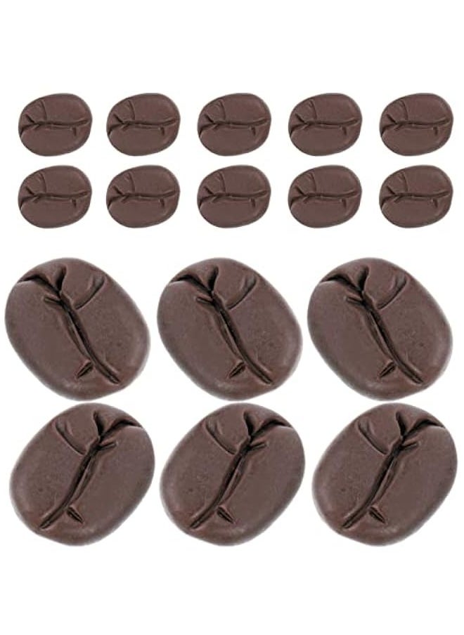 Generic - Artificial Coffee Beans Simulation Mini Coffee Beans Imitation Food Resin Cabochons for DIY Craft Fake Vegetable Realistic Model for Cafe Shop Cabinet Display - Image 1