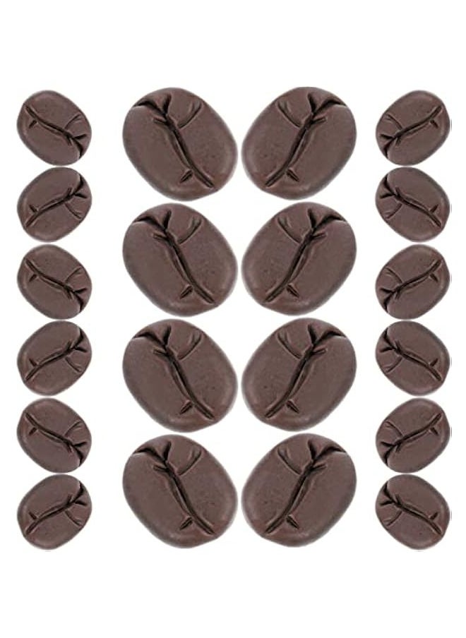 Generic - Artificial Coffee Beans Simulation Mini Coffee Beans Imitation Food Resin Cabochons for DIY Craft Fake Vegetable Realistic Model for Cafe Shop Cabinet Display - Image 1