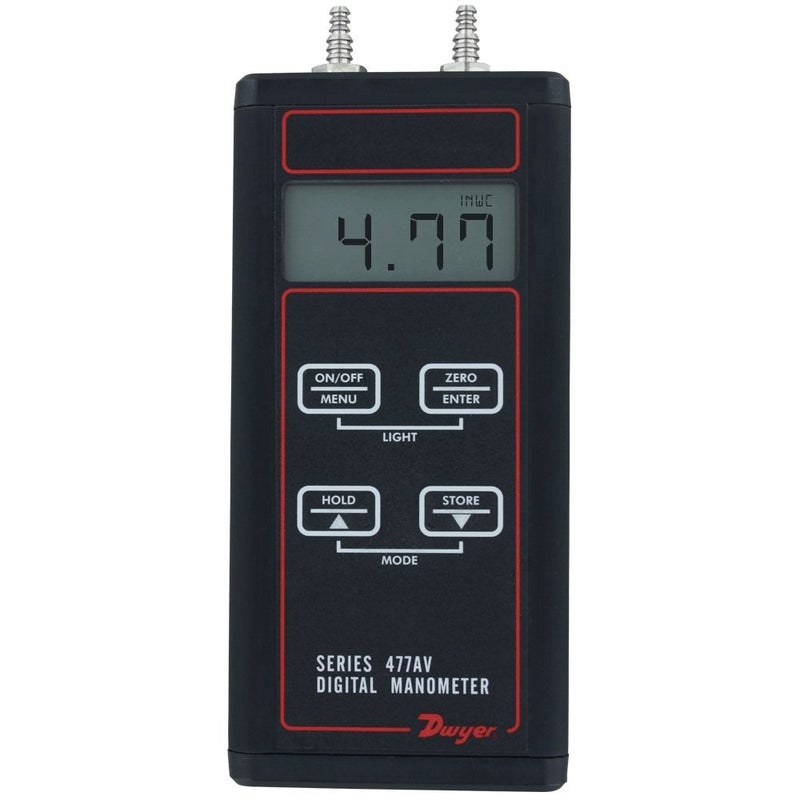 Dwyer® 477AV Handheld Digital Manometer, 477AV-3, 0-200" wc, Air Velocity/Flow Modes - Image 5