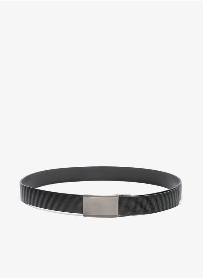 LBL by Shoexpress Men's Textured Belt with Box Buckle Closure  - Image 1