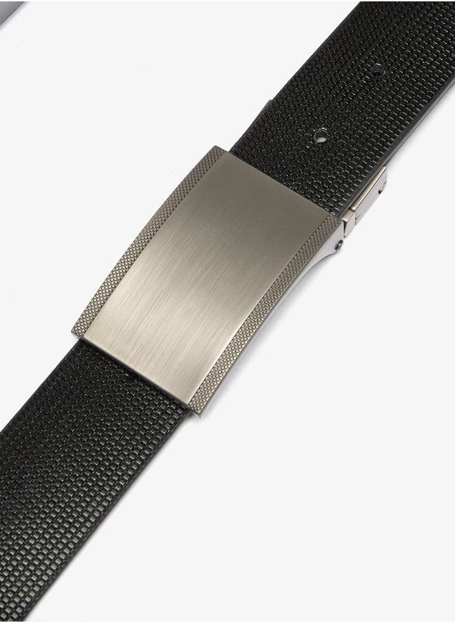 LBL by Shoexpress Men's Textured Belt with Box Buckle Closure  - Image 2