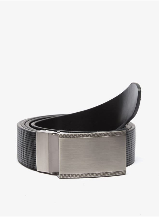 LBL by Shoexpress Men's Textured Belt with Box Buckle Closure  - Image 3