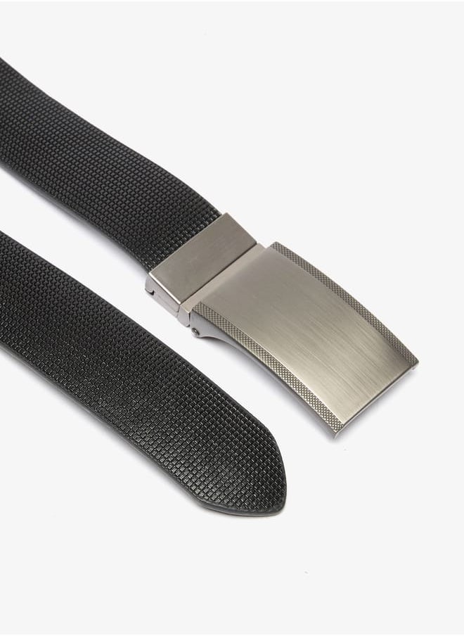LBL by Shoexpress Men's Textured Belt with Box Buckle Closure  - Image 4