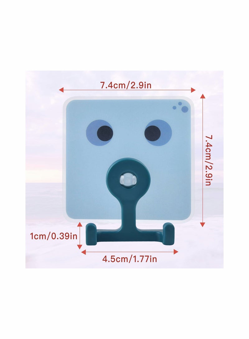 Adhesive Hooks Kitchen Wall Hooks, 4 Pack Heavy Duty 40lb(Max) Seamless Waterproof and Oilproof Plastic for Hanging Bathroom Command Hook - Image 2