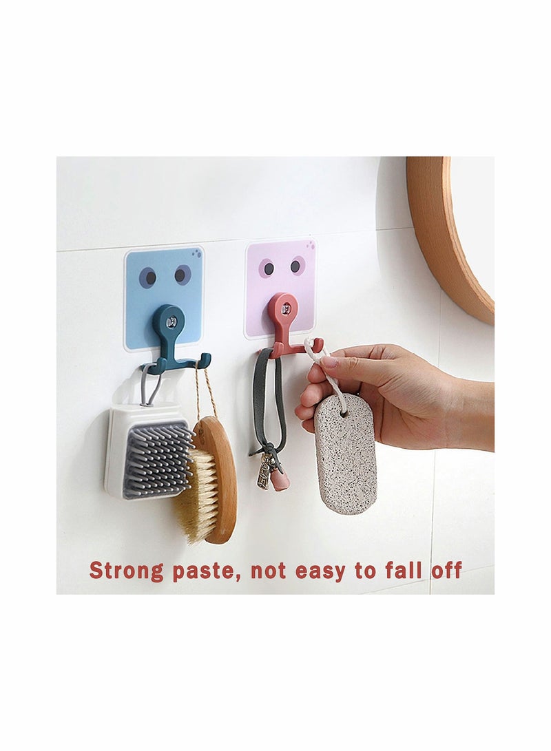 Adhesive Hooks Kitchen Wall Hooks, 4 Pack Heavy Duty 40lb(Max) Seamless Waterproof and Oilproof Plastic for Hanging Bathroom Command Hook - Image 5