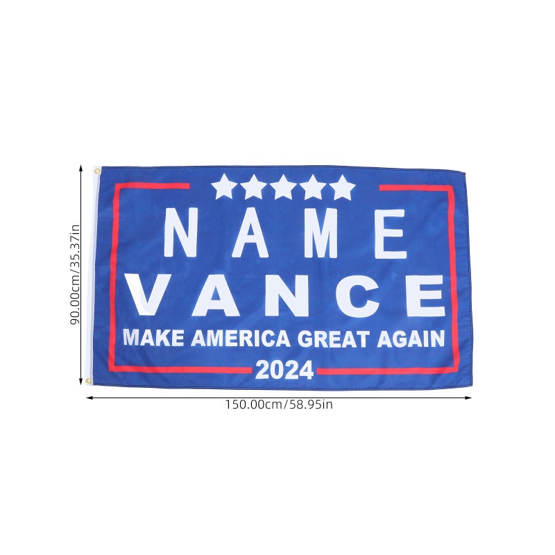 2pcs Name Vance 2024 Flag: Rectangle Vote President Patriotic Flags Banner Signs Outdoor Indoor Decor - Image 3