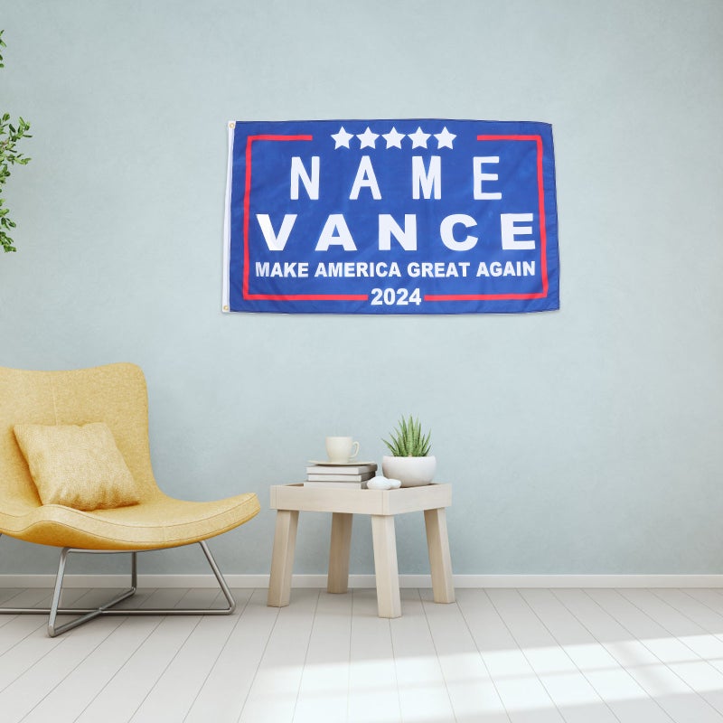 2pcs Name Vance 2024 Flag: Rectangle Vote President Patriotic Flags Banner Signs Outdoor Indoor Decor - Image 4