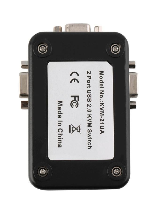 NIBEMINENT 2 Ports USB 2.0 VGA/SVGA KVM Switch Box Black  - Image 2