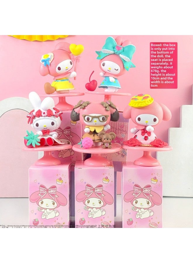 Baokemeng Hand-made Blind Box Pikachu Crayon Small Melody Kulomi Ruby Strawberry Bear Toy Ornaments-Color:Afternoon Tea Melody-boxed (whole Set Price) - Image 1