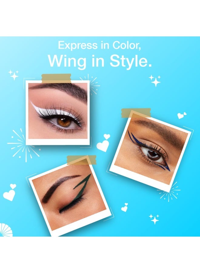 Dazller Liquid Eyeliner Waterproof, 9.5ml*2, Black + Silver), Smudge-proof, Matte, One stroke application, Long-lasting, Deeply pigmented, Lightweight, Quick-drying - Image 3