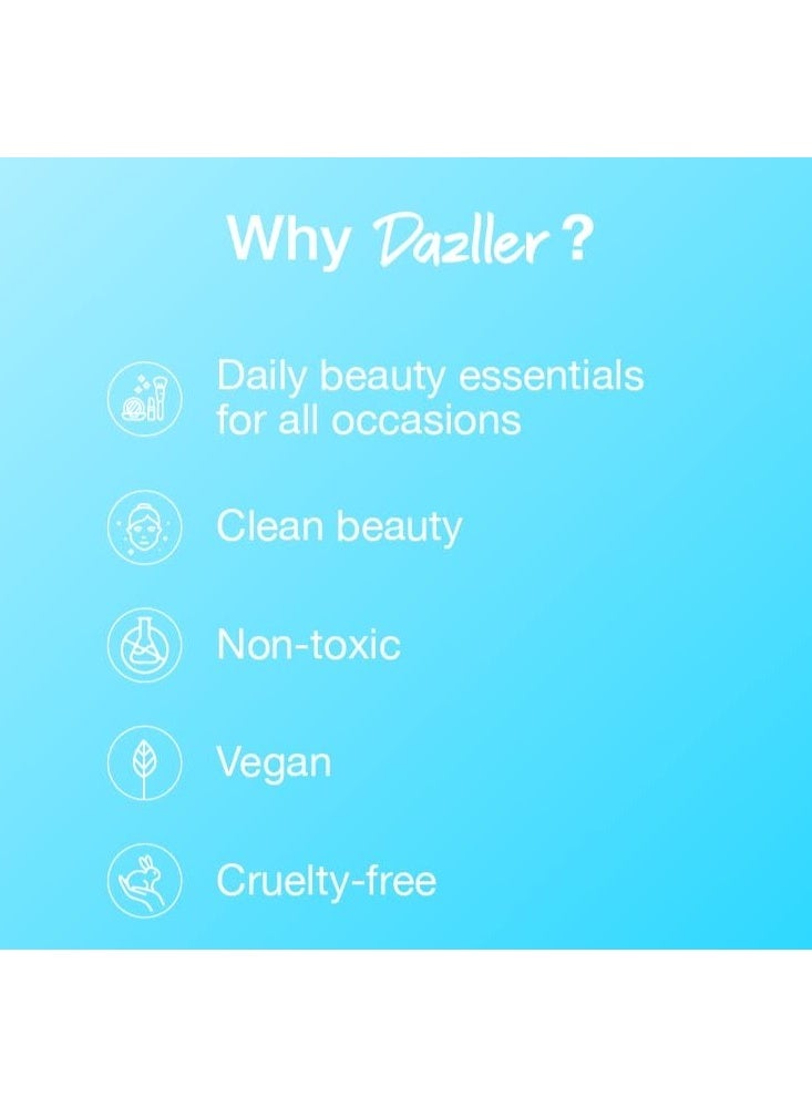 Dazller Liquid Eyeliner Waterproof, 9.5ml*2, Black + Silver), Smudge-proof, Matte, One stroke application, Long-lasting, Deeply pigmented, Lightweight, Quick-drying - Image 2