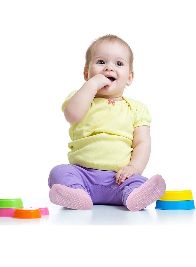 6-Pack Baby Non Slip Ankle Socks with Non Skid Soles For Infants Toddlers Under 1 year old  - Image 2