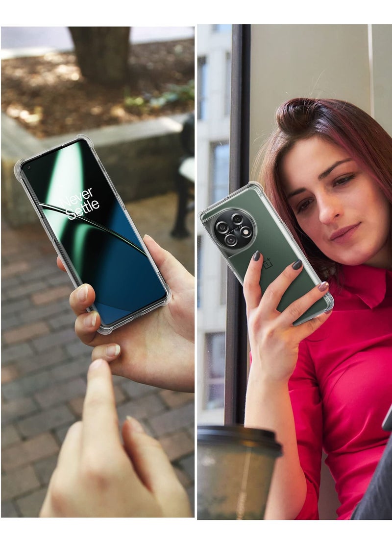 BORTONY OnePlus 11 Case Camera Protective Shock Absorption Soft Anti Scratch Clear Transparent Cover Compatible with OnePlus 11 5G - Image 4